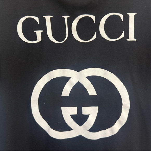 🖤🤍Gucci Black Tee with White Lettering - Picture 2 of 7